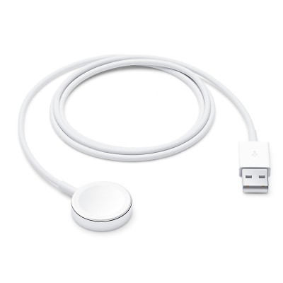 Dock Incarcare Apple MX2E2, pentru Apple Watch 1 / 2 / 3 / 4 / 5 / 6 / SE cu cablu USB, 1m, Alb MX2E2ZM/A foto