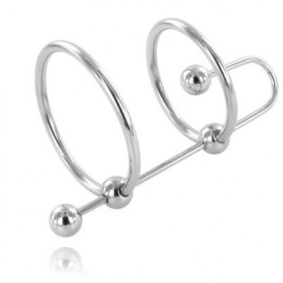 METAL HARD - EXTREME RING WITH URETHRAL STOP foto