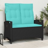 vidaXL Bancă de grădină cu pernă 105 x 60 x 112 cm oțel 42026858