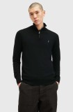 AllSaints pulover de lana KILBURN ZIP FUNNEL culoarea negru, M082KB