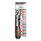 Set chei tubulare 1/2 inch cu clichet si prelungitor, 12 piese Breckner