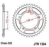 Pinion spate 45 dinti pas lant 525 - Honda CB 600 F Hornet - CBF 600 - CBR 600 - VT 750 - CBR 900 RR Fireblade - XL 1000 Varadero, Oem