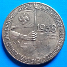 Adolf Hitler 1938 Regiunea Sudetilor 36mm