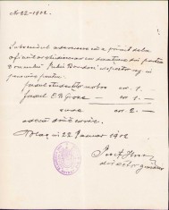 HST 385S Semnătură olografă Iosif Hossu 1902 Blaj foto