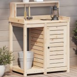 Cumpara ieftin Masă de plantare cu rafturi, 82,5x50x109,5 cm, lemn masiv pin