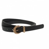 Curea dama, casual-eleganta, din piele ecologica, latime 1.8 cm, negru - CKD030