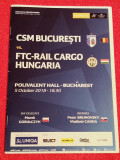 Program handbal CSM BUCURESTI - FTC-RAIL CARGO(Ferencvaros-UNGARIA) 05.10.2018