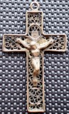 5.551 CRUCIULITA VECHE FILIGRAN IISUS HRISTOS ARGINT