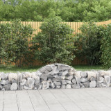 Cosuri gabion arcuite 5 buc, 200x50x40/60 cm, fier galvanizat GartenMobel Dekor, vidaXL