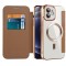 Husa MagSafe pentru Apple iPhone 12, Techsuit, SmartMag Book, Maro