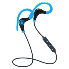 Casti Wireless Techstar? BT200, Bluetooth 4.1 ,HD Audio, Rezistente la Transpiratie, Comenzi pe Fir, Albastru foto