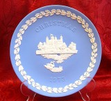 FARFURIE MARE PORTELAN ENGLEZESC WEDGWOOD JASPERWARE BLUE 20.5 CM