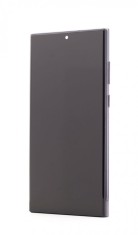 LCD Samsung Galaxy S22 Ultra 5G, S908, Negru + Rama, Incell