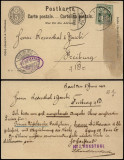 Switzerland 1902 Old postcard postal stationery Basel to Freiburg Germany D.528