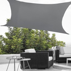 Copertina soare Sonnensegel 3 x 4 m gri inchis [en.casa] HausGarden Leisure foto