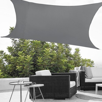 Copertina soare Sonnensegel 3 x 4 m gri inchis [en.casa] HausGarden Leisure foto