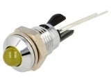 Lampa LED convex galbenă &Oslash;8mm pentru PCB