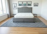 Cumpara ieftin Pat 160x200 cm Terasino Gri cu 4 sertare Tapitat Catifea Somiera Inclusa (cod D3)