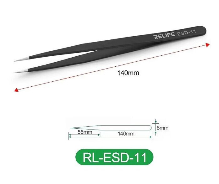 Penseta antistatica dreapta RELIFE ESD-11