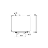 Radiator racire Mitsubishi Pajero (V20/V40), 06.1994-05.1997, Motorizare 2, 8 Td 92kw Diesel, tip climatizare Cu/fara AC, cutie automata, dimensiune