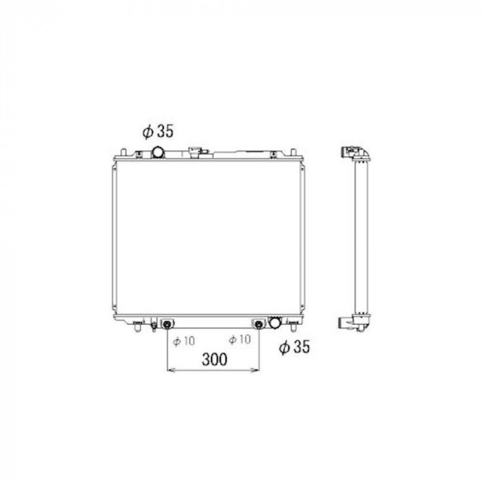 Radiator racire Mitsubishi Pajero (V20/V40), 06.1994-05.1997, Motorizare 2, 8 Td 92kw Diesel, tip climatizare Cu/fara AC, cutie automata, dimensiune