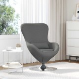 Fotoliu Ou Gri &Icirc;nchis vidaXL, Rotativ, Ergonomic, 63x73x90 cm, Cadru Metalic, Design Modern, Relaxare, Living/Dormitor, 110 kg