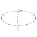 Cumpara ieftin Bratara de glezna argint 925, JW1805, model trifoi, placata cu rodiu