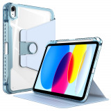 Husa tableta pentru ipad 10 (2022) 10.9, crystal book, bumper rigid, bleu