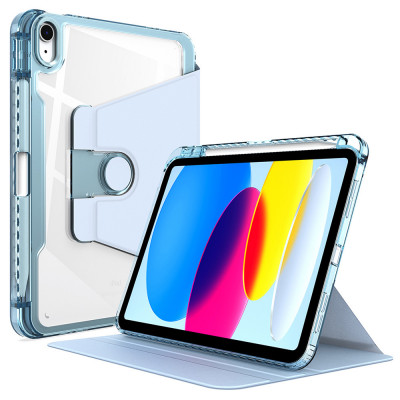 Husa tableta pentru samsung galaxy tab s9 / s9 fe, crystal book, bumper rigid, bleu foto