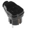 Stecher Shuko iesire laterala negru cu intrerupator WT-16U/LK/BK Plastrol