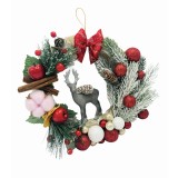 Coronita de craciun, Brad, Globuri, Pourpirri si Ren, Eventissimi, Multicolor, 30 cm