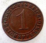 7.543 GERMANIA WEIMAR 1 REICHSPFENNIG 1927 E, Europa, Bronz