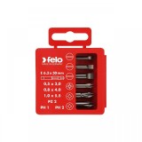 Set 6 biti profesional (Drepti, PZ si PH), pentru electricieni, L=50 mm, Felo