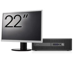 Pachet Second Hand Calculator HP ProDesk 600 G2 SFF, Intel Core i7-6700 3.40GHz, 8GB DDR4, 256GB SSD + Monitor 22 Inch