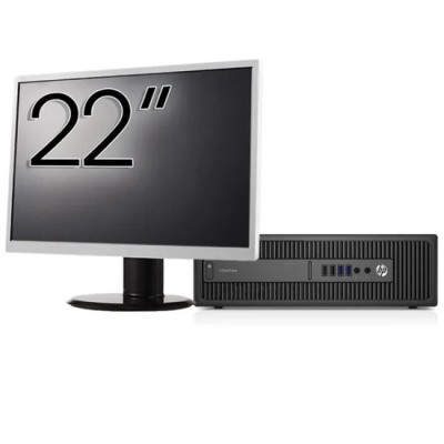 Pachet Second Hand Calculator HP ProDesk 600 G2 SFF, Intel Core i7-6700 3.40GHz, 8GB DDR4, 256GB SSD + Monitor 22 Inch foto