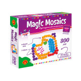 Joc creativ mozaic piuneze 300 piese cu recipient, Alexander Games EduKinder World, Alexander Toys