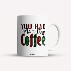 Cana alba personalizata You had me at coffee, INOVATIX&reg;. 330ml