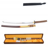 Katana Sabie Samurai Kit Curatare, Cutie Lama 72cm Carbon Tole 10 Imperial 32325