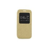Husa Flip Carte S-View Gold pentru Samsung Galaxy S4 i9500 - Etui Protectie Premium