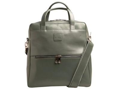 Rucsac din piele laptop 14 Exactive Lady Exacompta 17236E, gri foto
