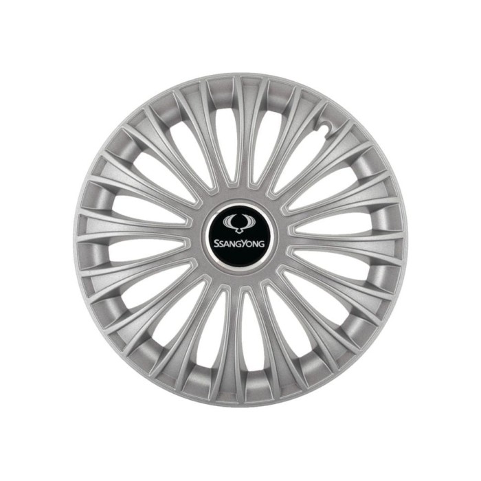 Set 4 Capace Roti 15 inchi (R15) Dino Gri, Compatibile cuSsangYong