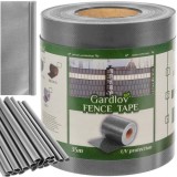 Banda opacizare PVC, rola latime 19 cm, lungime 35 m, 630g/mp, protectie gard si balustrada, gri