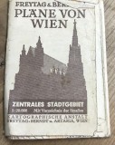 CRT4DE Carte veche Germana - Freytag &amp; Berndt &ndash; Pl&auml;ne von Wien: Zentrales Stadtgebiet (Planul orașului Viena: Zona centrală, Viena, 1954)