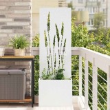 Cumpara ieftin Ghiveci de Grădină cu Panou Decorativ Alb 50 x 140 cm