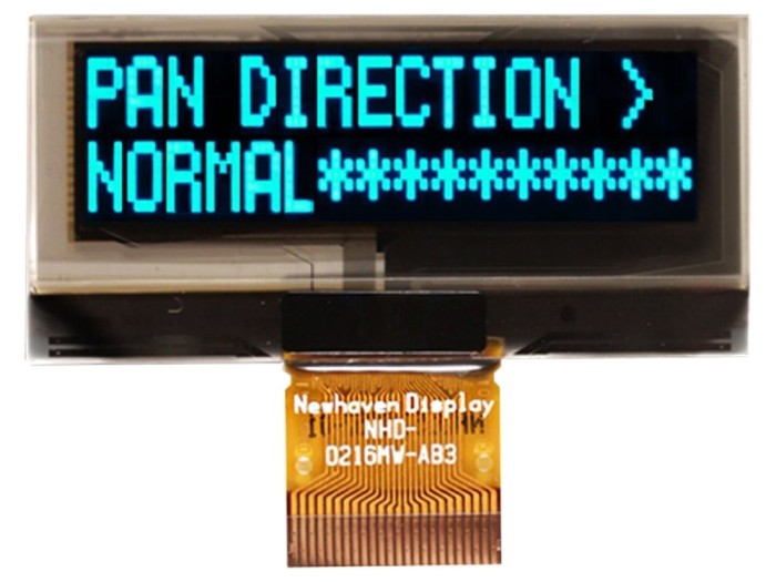 Afișaj OLED alfanumeric 16x2 albastru
