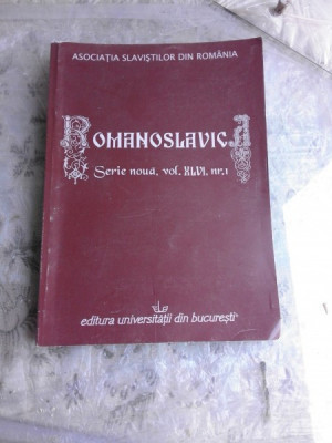 ROMANOSLAVIC, SERIE NOUA, VOL.XLVI, NR.1 (CARTE IN LIMBA ENGLEZA) foto