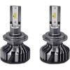 Set 2 LED-uri Auto Techstar&reg; P8, H7, 40w, 4000 Lumeni, 6500K, AUTO, 12-24 Volti, ZES, Canbus, Miez Cupru, Radiator Aluminiu