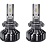 Cumpara ieftin Set 2 LED-uri Auto Techstar&reg; P8, H7, 40w, 4000 Lumeni, 6500K, AUTO, 12-24 Volti, ZES, Canbus, Miez Cupru, Radiator Aluminiu