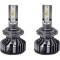 Set 2 LED-uri Auto Techstar&reg; P8, H7, 40w, 4000 Lumeni, 6500K, AUTO, 12-24 Volti, ZES, Canbus, Miez Cupru, Radiator Aluminiu