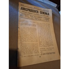 Revista Jurisprudența Generală Anul II Nr.17 1924 - Vintila Dongoroz si note scrise de D.Alexandresco